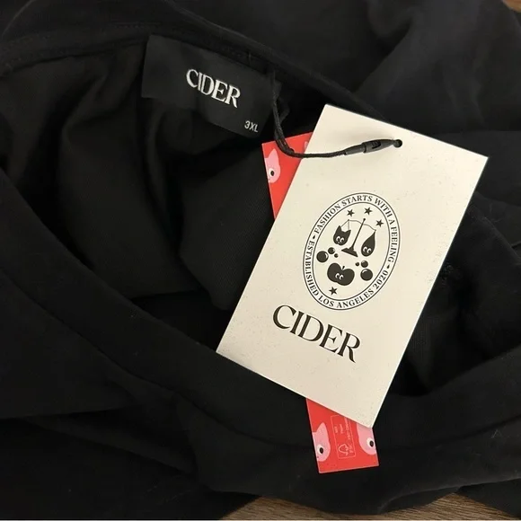 NWT Cider Black Asymmetrical Women's Top 3XL - Picture 5 of 9